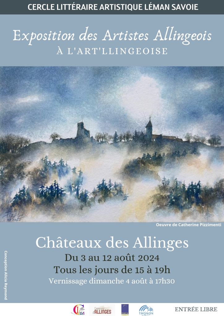 Du 3 au 12 août : exposition annuelle des artistes allingeois 1 Affiche%20artistes%20allingeois page 0001